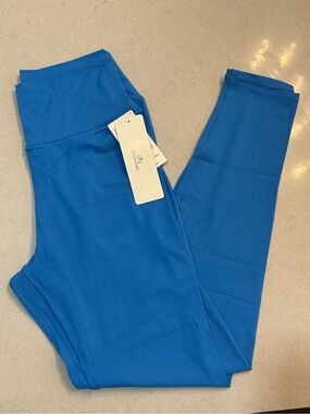 NWT Sunzel Bright Blue High-Waist Active Leggings - size L